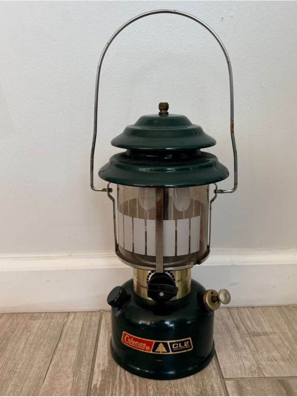 Coleman Green CL2 Metal Globe Lantern with Chrome Handle